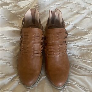 Women's Brown Leather Ankle Boots